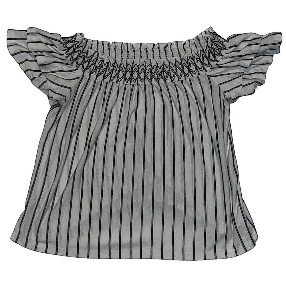 American eagle white and blue off the shoulder top size(S) good used condition!
